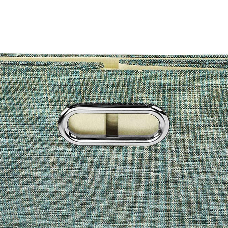Posprica 13 x 13 Inch Square Collapsible Storage Organizer, Teal (4 Pack) (Used)