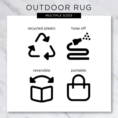 DII Design Imports Indoor Outdoor 3x6 Ft Reversible Lattice Woven Rug,Aqua(Used)