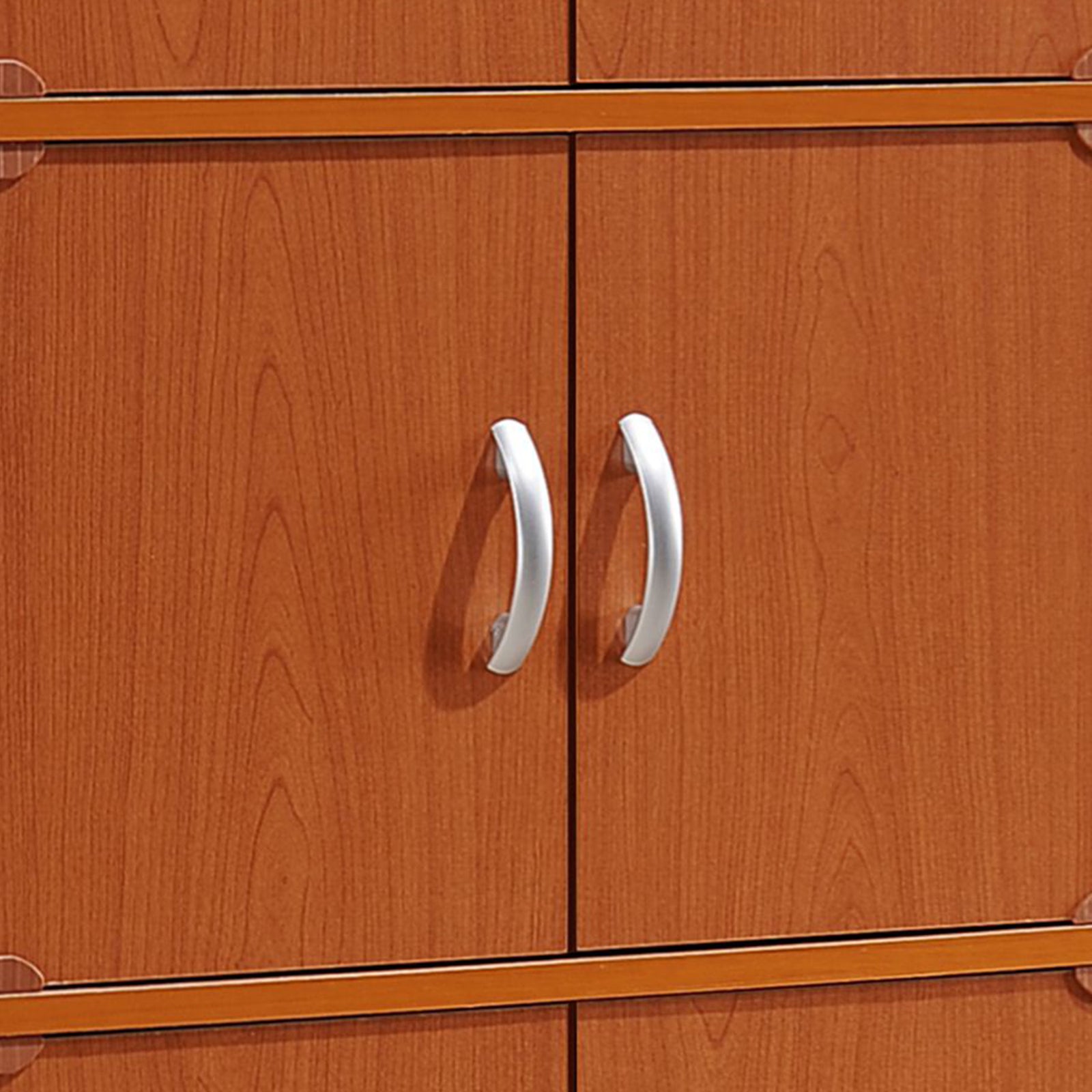 Hodedah 10 Door Enclosed Multipurpose Storage Cabinet for Home/Office, Cherry - VMInnovations
