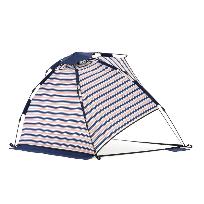 SlumberTrek Adventure 2 Portable Pop Up Outdoor Beach Sun Shelter Tent, Blue/Red