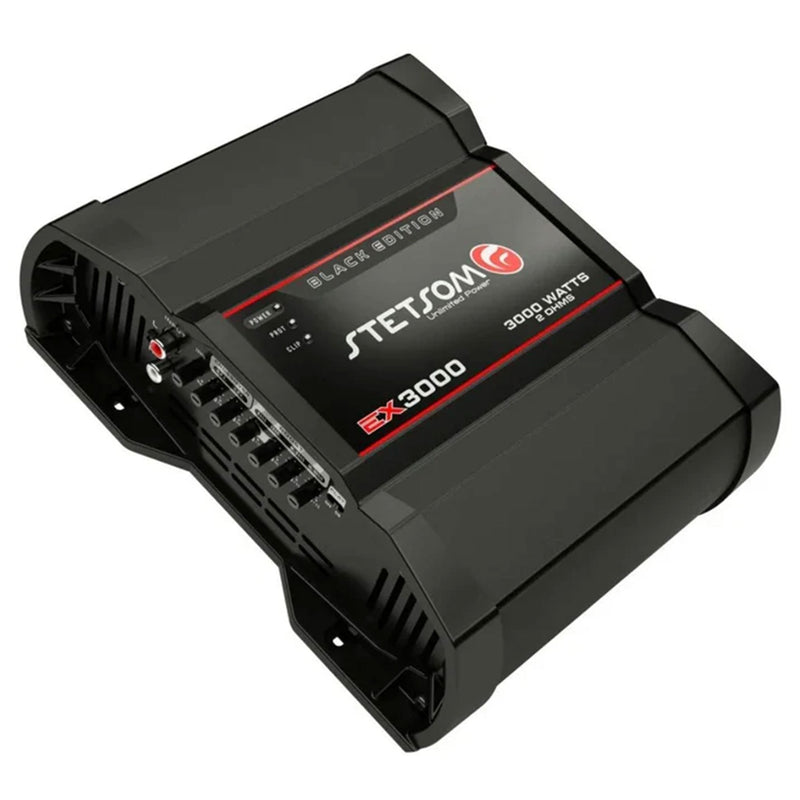 Stetsom EX3000 Class D 2 Ohm Mono 1 Channel Digital Car Amplifier, Black Edition