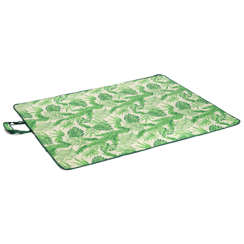 SlumberTrek All Weather Reversible Beach & Picnic Blanket Mat w/ Palm Tree Print