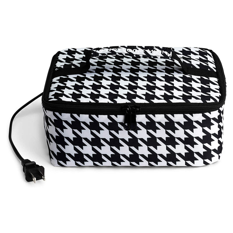 HotLogic Mini Portable Thermal Food Warmer for Office and Travel, Houndstooth