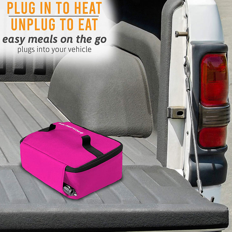 HotLogic Mini Portable Thermal Food Warmer for Home, Office, and Travel, Pink