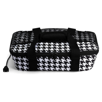 3 Quart Food Heat Warming Tote Carrier, 120 V, Houndstooth (Open Box)