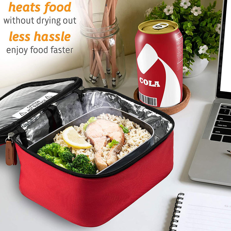 HotLogic  Food Warming & Cooking Lunch Bag Tote Plus 120V, Red (Open Box)
