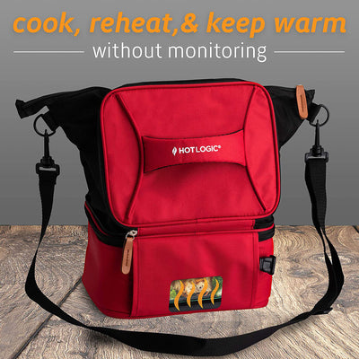 HotLogic  Food Warming & Cooking Lunch Bag Tote Plus 120V, Red (Open Box)