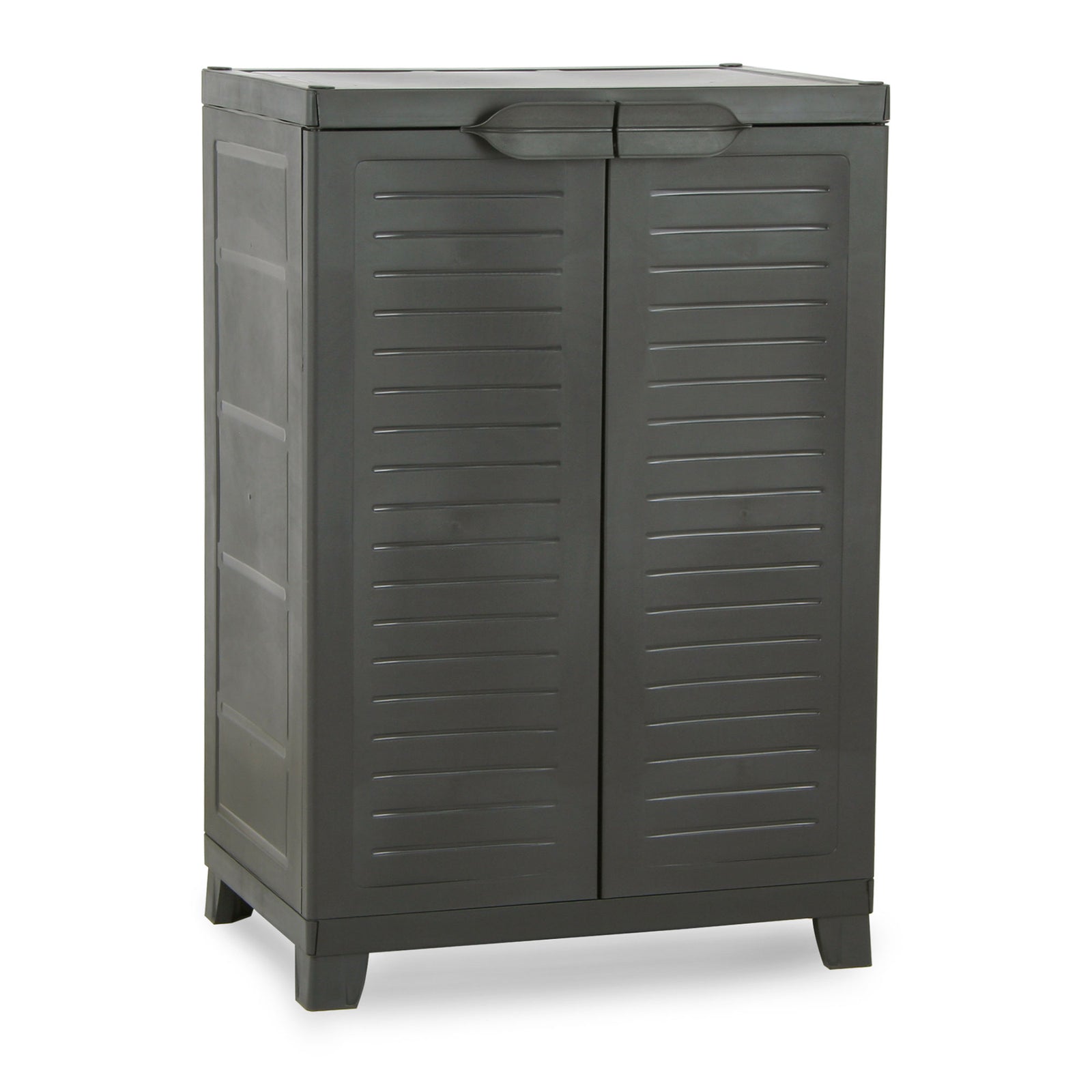 RAM Quality Products ELITE Adjustable 2 Shelf Storage Utility Cabinet, Dark Gray - VMInnovations