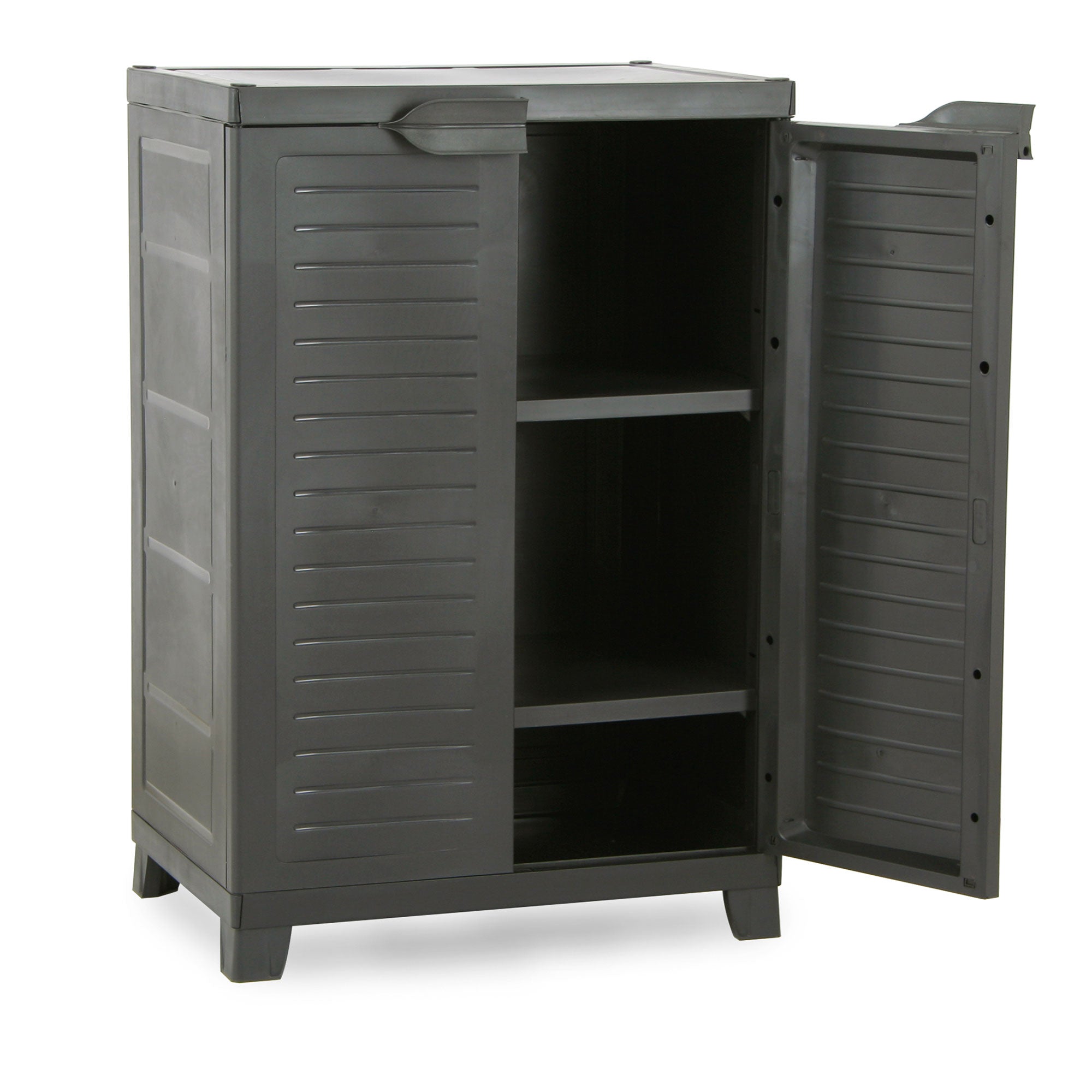 RAM Quality Products ELITE Adjustable 2 Shelf Storage Utility Cabinet, Dark Gray - VMInnovations