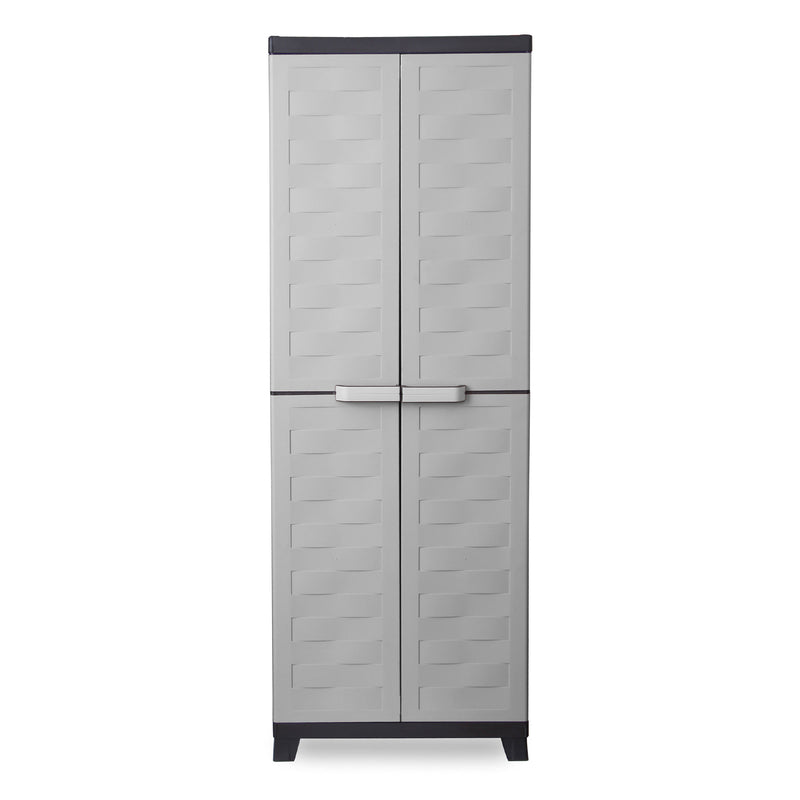 RAM Quality Products PREMIUM 4 Shelf Lockable Storage Utility Cabinet, Gray