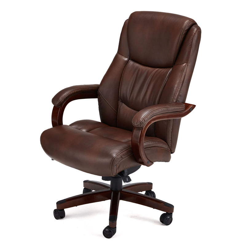Delano Big and Tall Executive Office Chair with Lumbar Support, Brown (Used)
