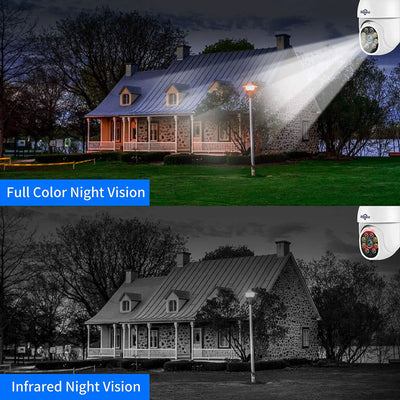 Hiseeu 3MP Outdoor Wireless Security Camera with HD Lens and Color Night Vision