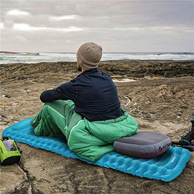 INVOKER 3'' UltraThick Self Inflating Memory Foam Camping Sleep Pad, Light Blue