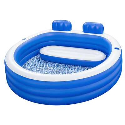 H2OGO! Splash Paradise Inflatable Family Pool with Headrests&Cup Holders (Used)