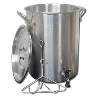 King Kooker 30PKSP Heavy Duty Aluminum Stock Pot with Drain Spigot, 30 Quart