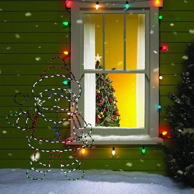 ProductWorks Pro Line Animated Christmas Display Set w/ 60" Snowman & 48" Santa