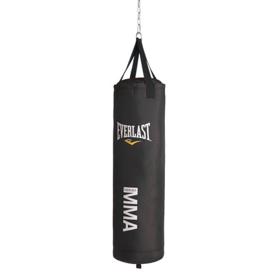Leather Heavy Punching Bag, MMA Kickboxing Gloves and Hand Wrap, (Open Box)