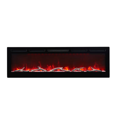 Edyo Living Wall Mount/Recessed Electric Fireplace w/Touch Screen,50" (Open Box)