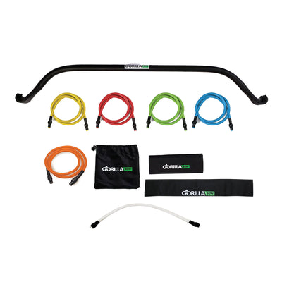 Gorilla Bow Black Exercise Bow with Heavy Resistance Bands and Protective Sleeve