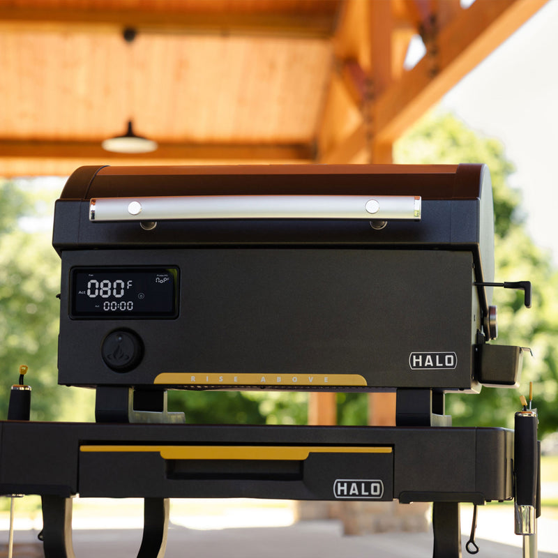 HALO Prime300 Portable Outdoor Countertop Pellet Grill, Battery Not Included