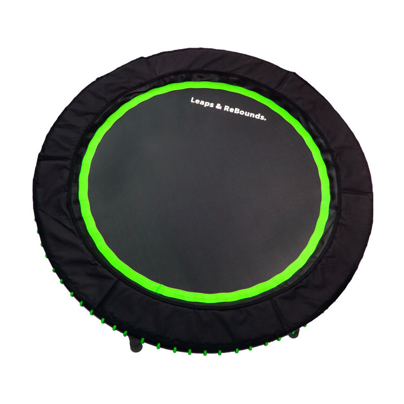 LEAPS & REBOUNDS 40" Mini Fitness Gym Trampoline & Rebounder, Green (Used)