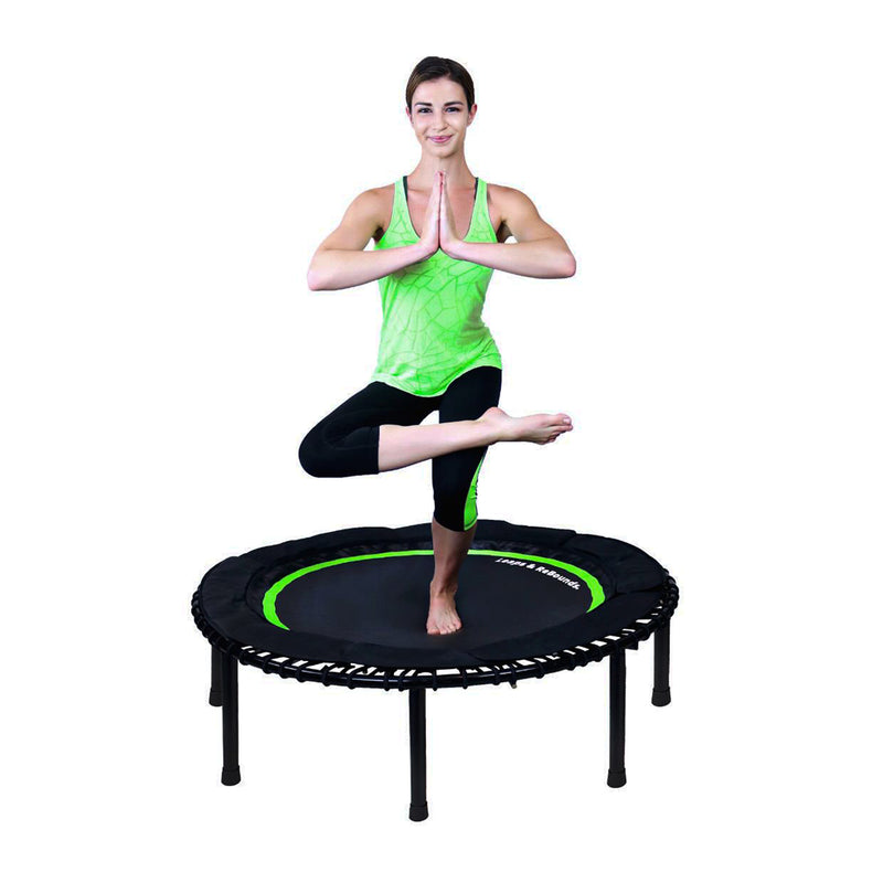LEAPS & REBOUNDS 40" Mini Fitness Gym Trampoline & Rebounder, Green (Used)