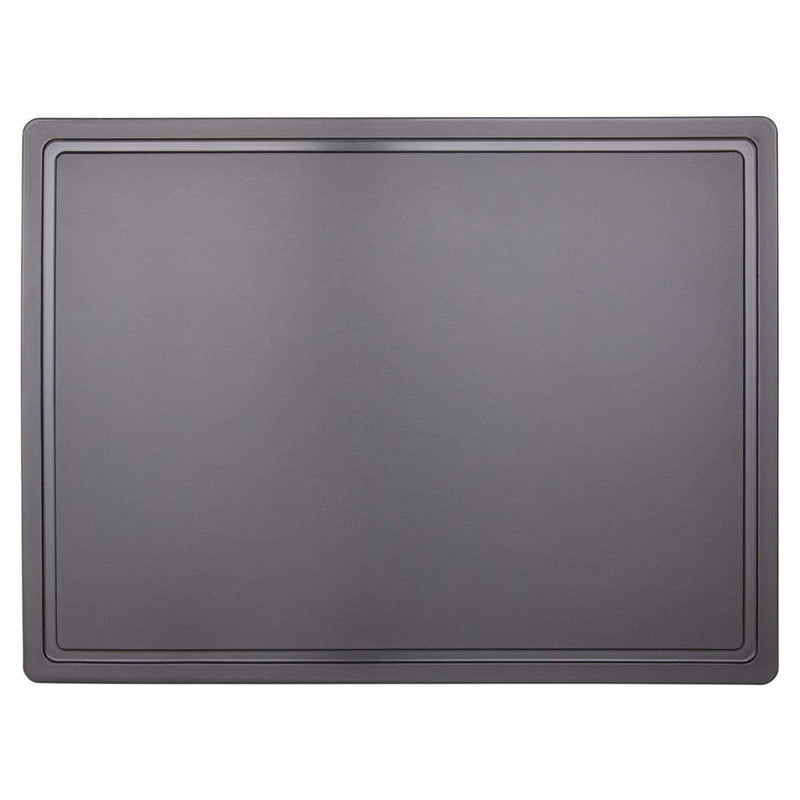 Thirteen Chefs 24 x 18 Inch Dishwasher Safe HDPE Cutting Board w/Groove, Black