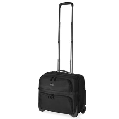 Olympia USA Elite 17 Inch Deluxe Rolling Overnighter Business Travel Case, Black