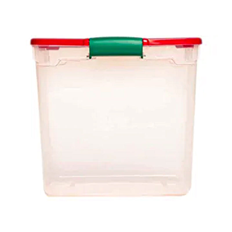 31 Quart Holiday Plastic Storage Container w/ Latching Lid, 4 Pack (Open Box)