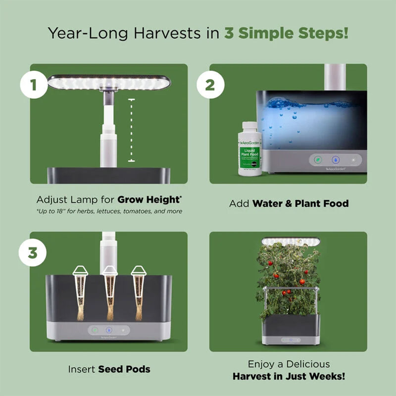 Harvest XL Bundle Hydroponic Herb Garden Growing Kit, 18 Seed Pods (Damaged)