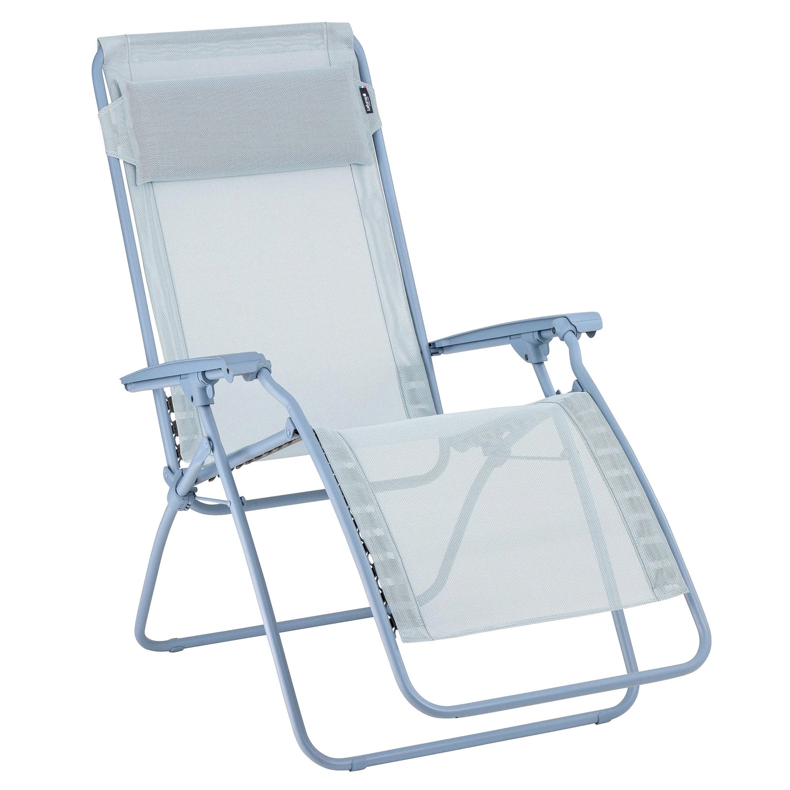 Lafuma R Clip Reclining Foldable Zero Gravity Relaxation Patio Chair, Ciel Blue - VMInnovations