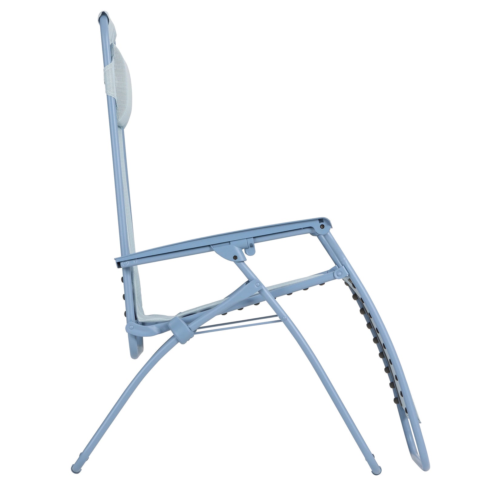 Lafuma R Clip Reclining Foldable Zero Gravity Relaxation Patio Chair, Ciel Blue - VMInnovations