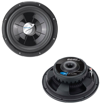 2) New PLANET AUDIO PX10 10" 1600W Car Shallow Power Sub Woofers 4 Ohm Stereo - VMInnovations
