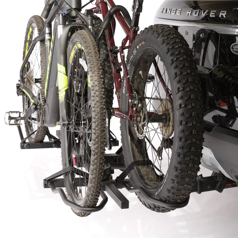 KAC Heavy Duty K2 Sport 2" Hitch Mounted Bike Rack with Locking Mechanism, Black