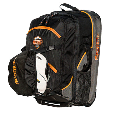 Sportube Cabin Cruiser Wheeled Carry On Padded Gear & Travel Boot Bag, Orange