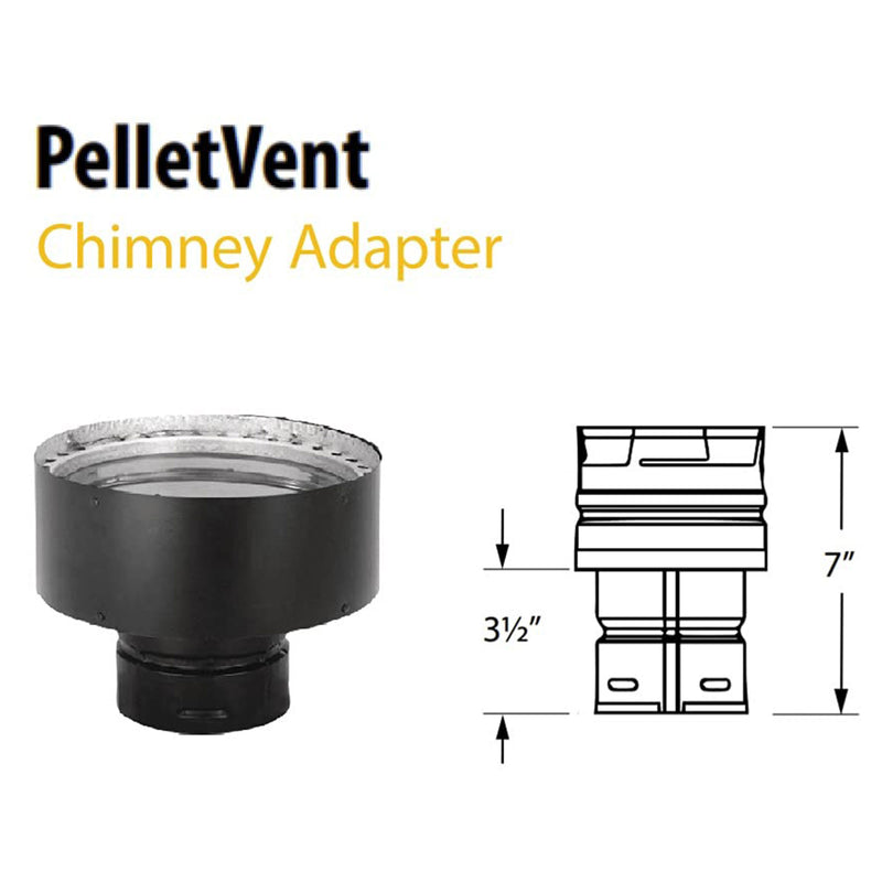 DuraVent PelletVent 3PVL-X8  Type L Chimney Connection Adapter (Used)
