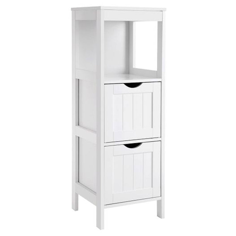 VASAGLE 2 Drawer Multifunctional Storage Cabinet Organizer Tower, White (Used)