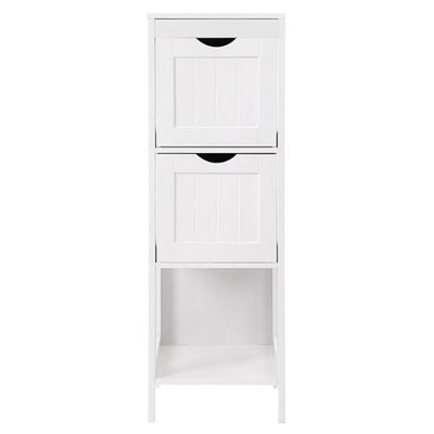 VASAGLE 2 Drawer Multifunctional Storage Cabinet Organizer Tower, White (Used)