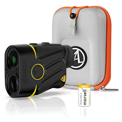 ACEGMET 1100 Yard 8 Mode Golf Laser Rangefinder with 6x Magnification, Black