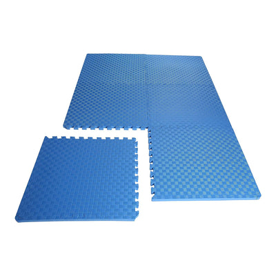 BalanceFrom Fitness 144 Sq Ft EVA Foam Exercise Mat Tiles, Blue (Open Box)
