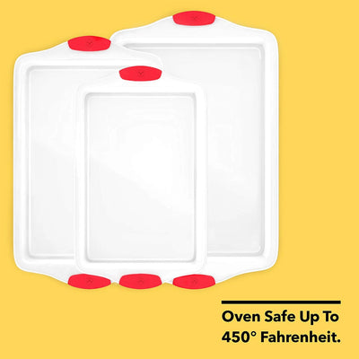 Vremi Trilogy Kitchen Baking Set with Quarter, Medium, & Half Sheet Pan (3 Pack) - VMInnovations