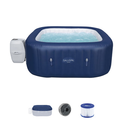 Bestway SaluSpa Hawaii AirJet Inflatable Hot Tub with EnergySense Cover, Blue