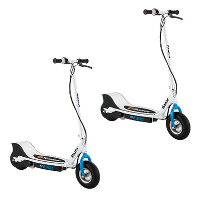 Razor E300 RideOn High-Torque Motorized Electric Powered Scooter, White (2 Pack)