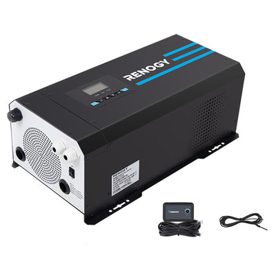 Renogy Adjustable 3000W 12V Pure Sine Wave Inverter Charger with LCD Display