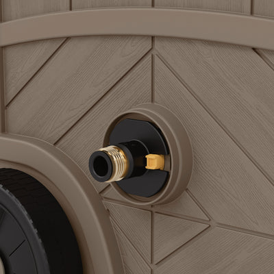 Suncast 150 Foot Baywood Smart Tube Wheeled Hose Reel Hideaway Cart, Dark Taupe - VMInnovations