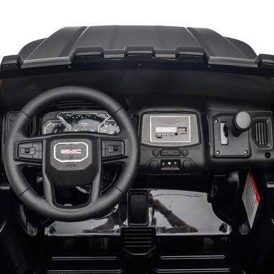 DAKOTT GMC Sierra Denali HD 2 Seater 12V Ride On Truck Electric Vehicle, Black