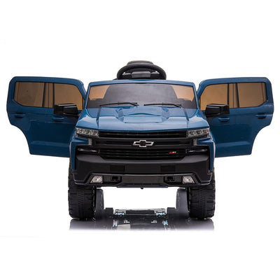 Dakott Chevy Silverado Z71 4x4 Big Wheels Ride On Monster Truck, Blue (Open Box)