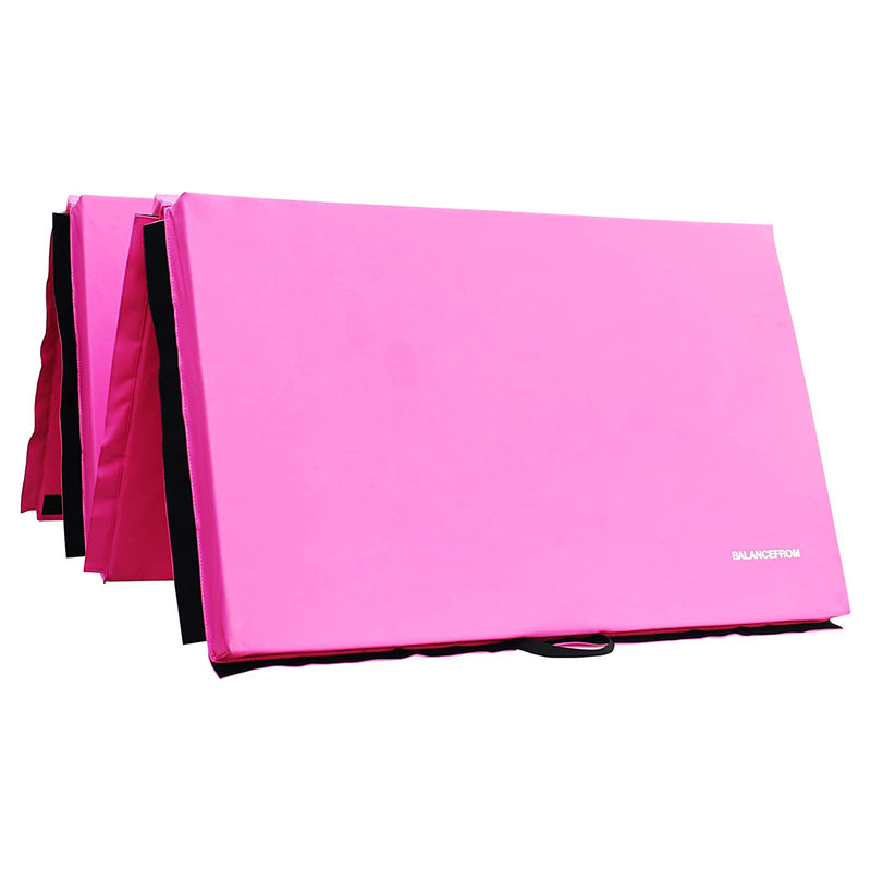 10ft x 4ft All Purpose Folding 4-Panel Exercise Mat, Pink (Open Box)