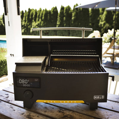Halo Prime300 Outdoor Countertop Pellet Grill with 12V Battery Pack and Cover