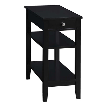 Convenience Concepts American Heritage End Table w/Charging Station, Black(Used)